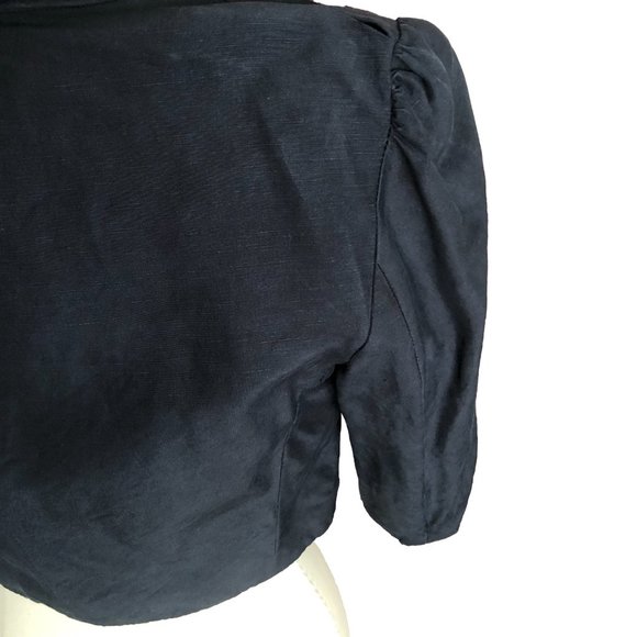 Cropped Blazer Silk & Linen, Brand YA-YA, Medium - Picture 6 of 9